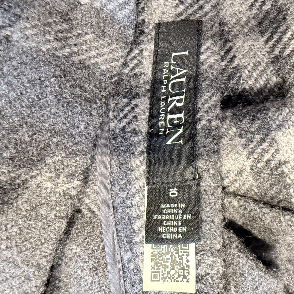 Lauren Ralph Lauren Tweed Mini Skirt Plaid Pleated Wool 10 - Picture 2 of 7